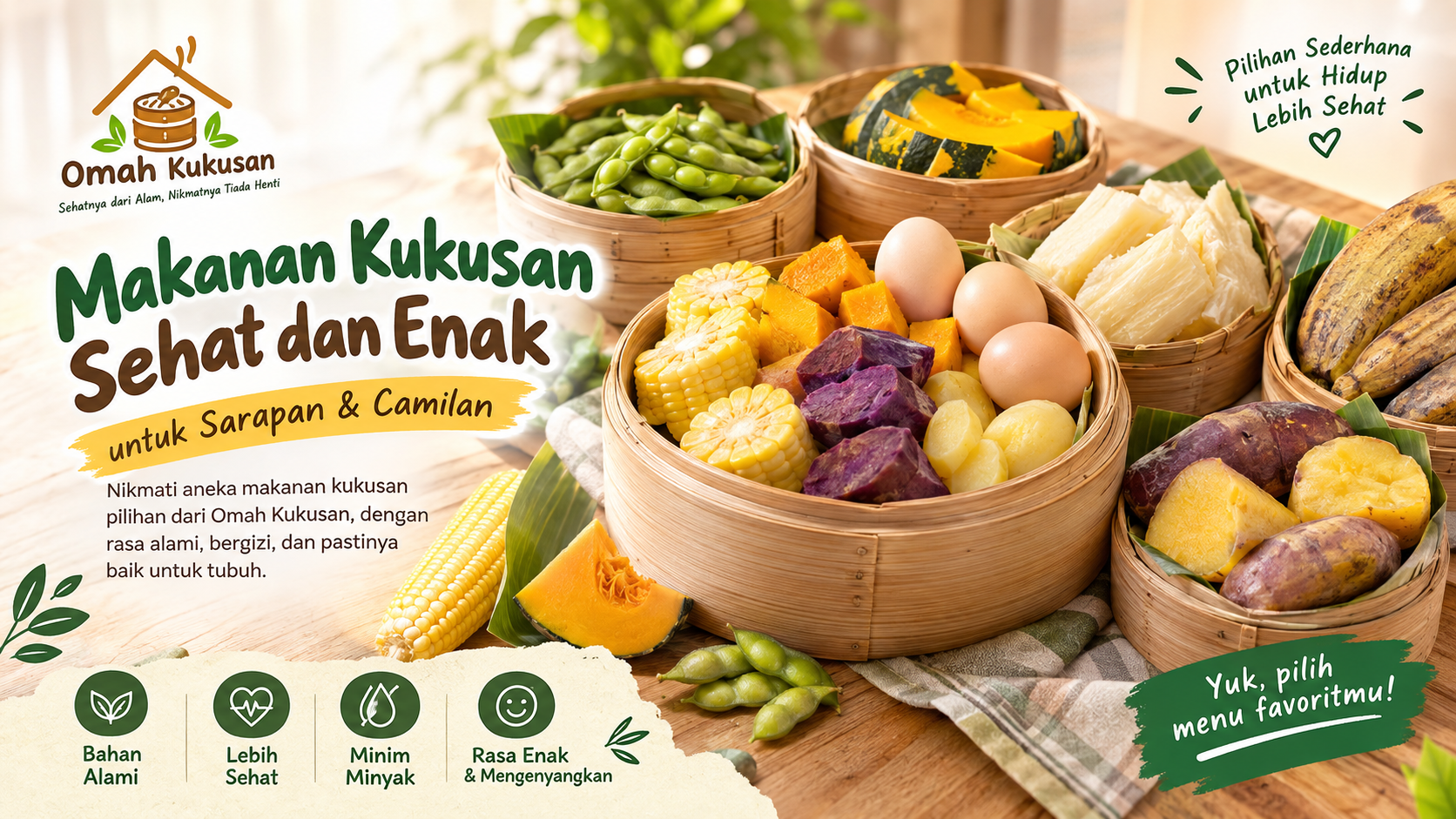 Makanan kukusan sehat dan enak untuk sarapan dan camilan